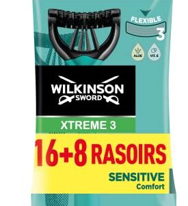 Wilkinson Xtreme 3 Pure Sensitive Einweg-Rasierklingen, 24 Stück