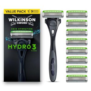 Wilkinson Sword Hydro 3 Rasierer Starter-Set, 9 Ersatzklingen