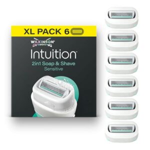 Wilkinson Sword Intuition Soap & Shave Sensitive, 6 Ersatzklingen