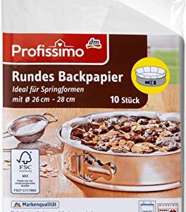 Profissimo Backpapier rund (Ø26cm–28cm), 10 Papiere