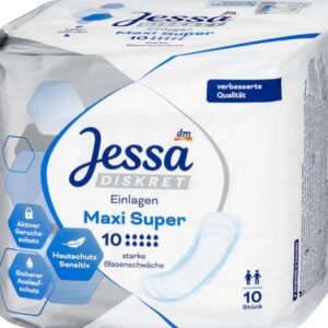 Jessa Diskret Einlagen Inkontinenz Maxi Super, 10 St