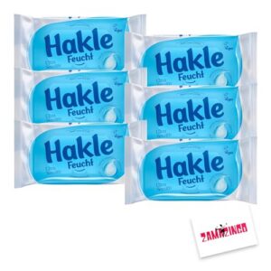 Hakle Feuchtes Toilettenpapier VEGAN Ultra Sensitiv 6 x 42 Blatt | Hygieneverschluss, biologisch abbaubar, Ohne Mikroplastik, Alkohol, Farb- & Duftstoffe + Zama4Zingo Karte (Ultra Sensitiv)
