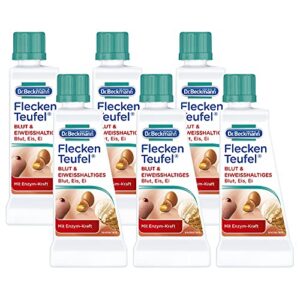Dr. Beckmann Fleckenteufel Blut & Eiwei? haltiges | Spezialfleckentferner gegen Blutflecken, Eis- und Spermaflecken u.v.m. | 6x 50 ml