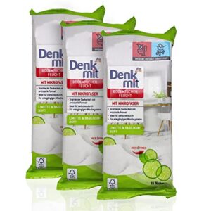 Denk - mit Feuchte Bodentücher Limette & Basilikum, 45 Stück (3er Pack)