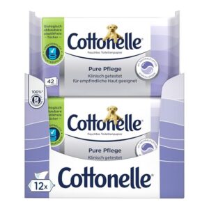 Cottonelle feuchtes Toilettenpapier, Pure Pflege, ultra-sensitiv, 12x42 T.