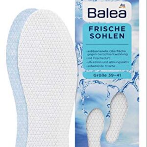 balea Frische Einlegesohlen, Größe 39-41, Weiß, 8 Paar